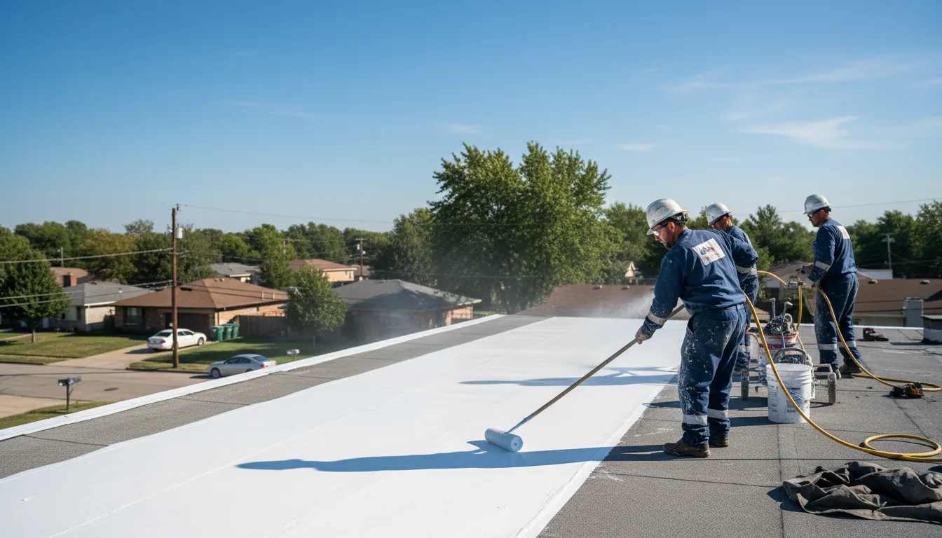 Commercial roof coating in Marlow, OK near me